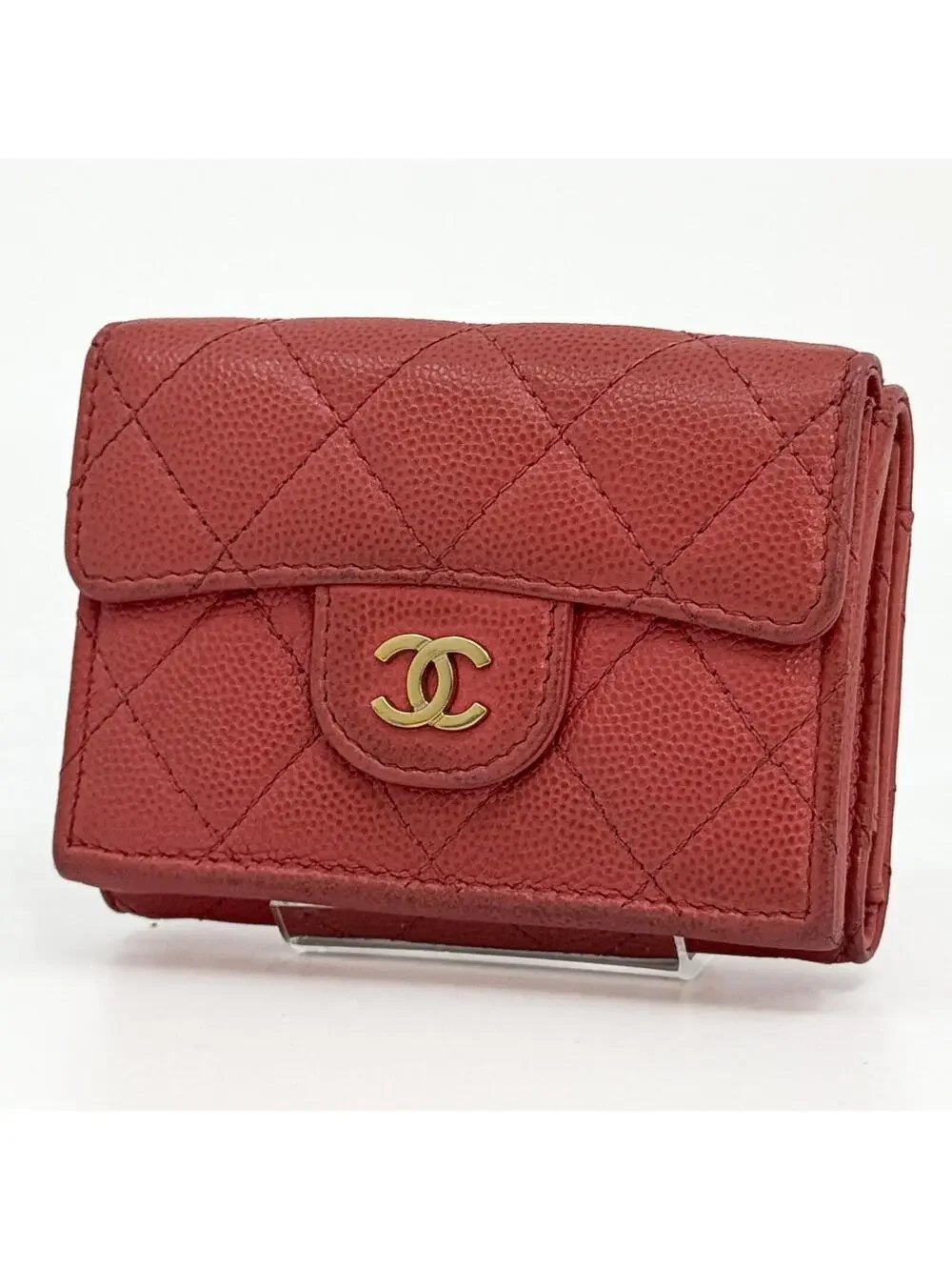 Chanel Matelasse Tri-Fold Wallet Caviar #284543C57B